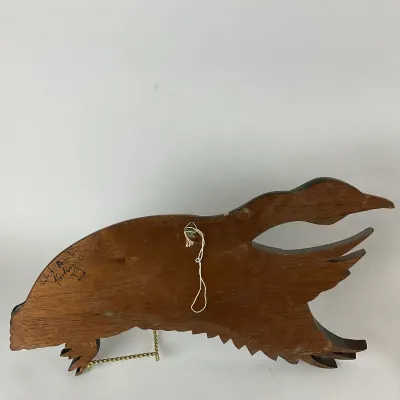 932 Pair of Hand-Carved & Painted Flying Mallard Wall Sculptures – Valle de Ángeles, Honduras