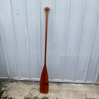 973 Custom Cherry Wood Canoe Paddle – "Nathanson Creek" Engraved, 60"