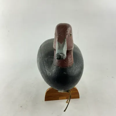 965 Antique Hand-Carved Redhead Duck Decoy