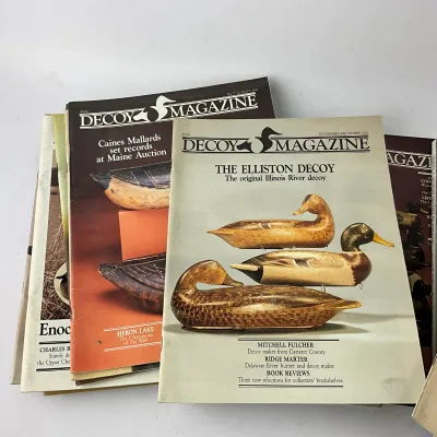 954 Vintage Decoy Magazine & Waterfowl Auction Catalog Collection (c. 1989–1995)