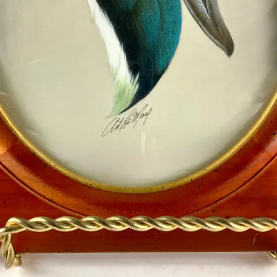 946 Signed Art LeMay "Canvasback" Wildlife Print in Wood Frame