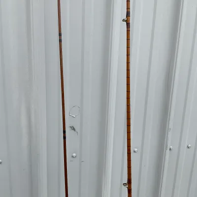 1008 Pair of Antique Bamboo Fly Fishing Rods with Wooden Reels