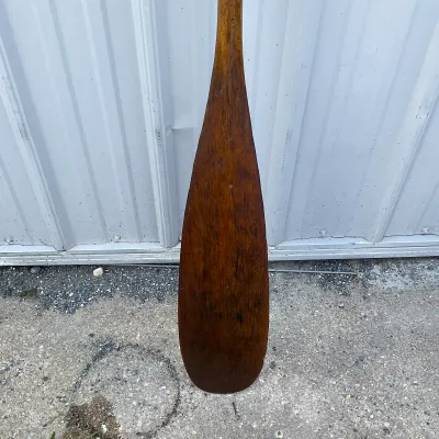 969 Vintage Wooden Beavertail Canoe Paddle – 55"