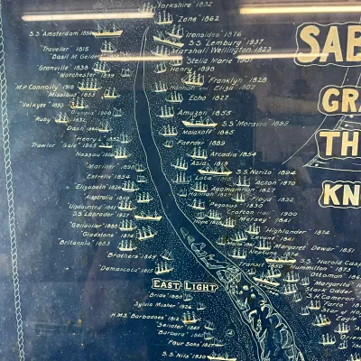 957 1938 Donald S. Johnson "Sable Island – Graveyard of the Atlantic" Cyanotype Map