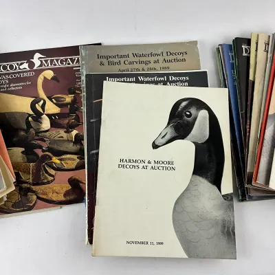 954 Vintage Decoy Magazine & Waterfowl Auction Catalog Collection (c. 1989–1995)