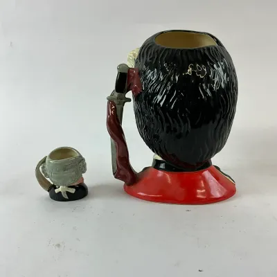 960 Royal Doulton "The Guardsman" Character Jug & "The Lawyer" Mini Jug