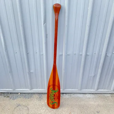 974 Saranac Adirondack Amber Advertising Canoe Paddle – Laminated Wood, 48"