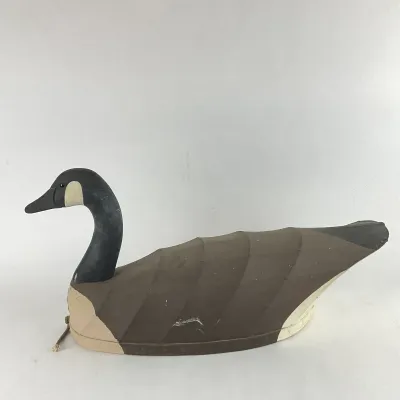 936 Signed Jarvis Snow Canvas-Over-Wire Canada Goose Decoy