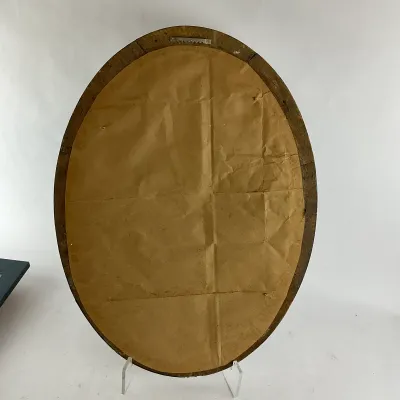 995 Antique Oval Portrait Photograph in Convex Bubble Glass Frame