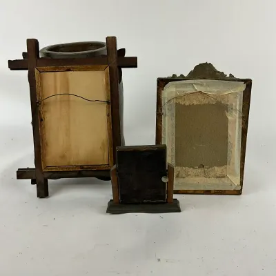 889 Collection of Antique Wooden Picture Frames with Photographs (3)