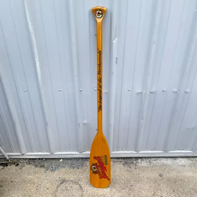 978 Leinenkugel's Beer Advertising Wooden Canoe Paddle – "The Legend of the Northwoods"