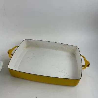 1006 Set of 3 Vintage Dansk & DRU Holland Enameled Cast Iron Baking Dishes