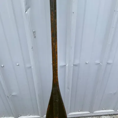 976 Vintage K. Crafts Wooden Canoe Paddle – Original Green Painted Finish
