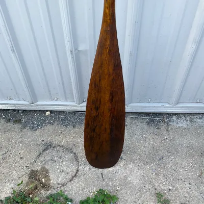 969 Vintage Wooden Beavertail Canoe Paddle – 55"