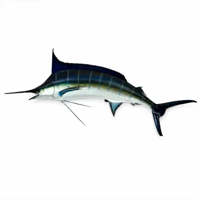 956 Large Metal Sailfish Wall Sculpture with Mounting Hardware