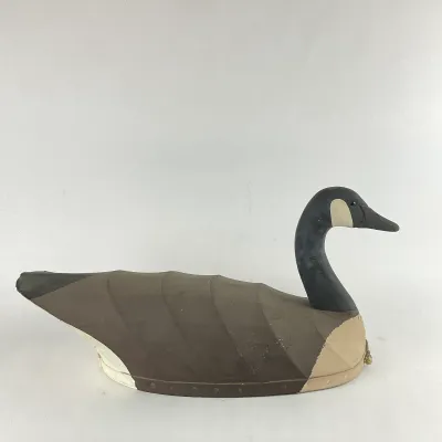 936 Signed Jarvis Snow Canvas-Over-Wire Canada Goose Decoy