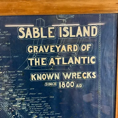 957 1938 Donald S. Johnson "Sable Island – Graveyard of the Atlantic" Cyanotype Map