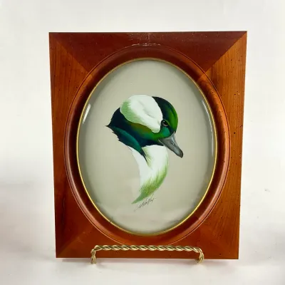 944 Signed Art LeMay "Bufflehead" Wildlife Print in Wood Frame