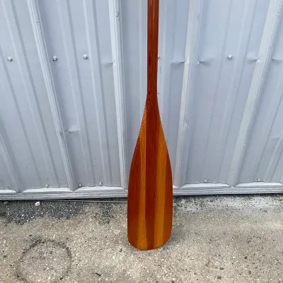 974 Saranac Adirondack Amber Advertising Canoe Paddle – Laminated Wood, 48"
