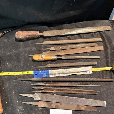 Antique Vintage Tools Metal MACHINIST Files Rasps Wood