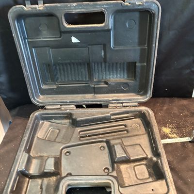 Empty black molded plastic case