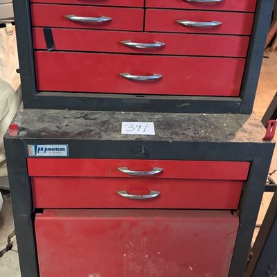 All American By Waterloo Metal Tool Chest On Wheels