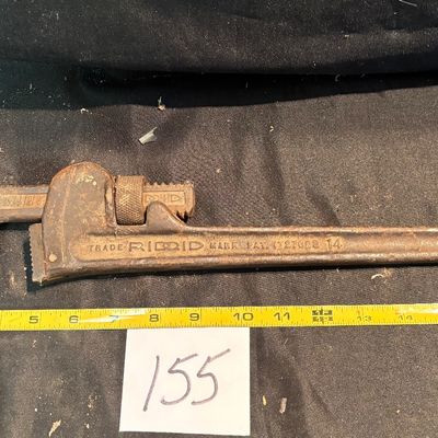 vintage RIDGID 14" straight pipe Wrench