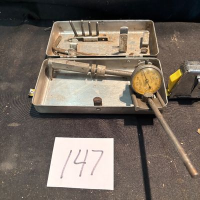 vintage AMES Micrometer Dial Indicator No. 201 set