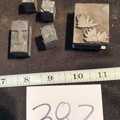 Vintage Letterpress Printing Blocks