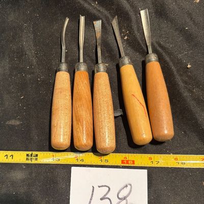 5 Wood Carving Chisels - Woodworking