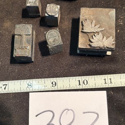 Vintage Letterpress Printing Blocks