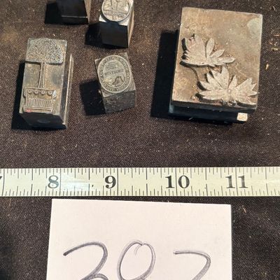 Vintage Letterpress Printing Blocks