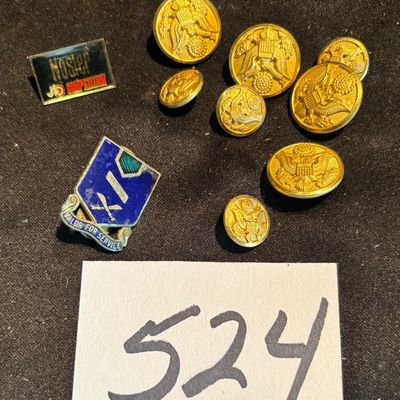 Waterbury Button Co Military Eagle Navy Buttons Mixed Sizes Gold Tone
