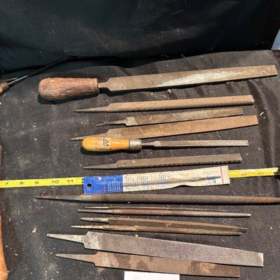 Antique Vintage Tools Metal MACHINIST Files Rasps Wood