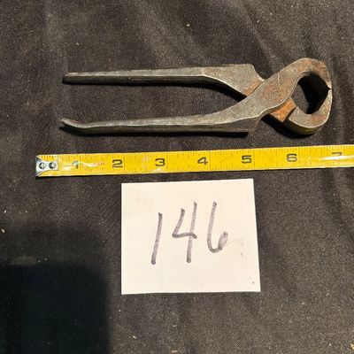 Vintage Blacksmith Nippers Nail Puller Forged Steel Cutters