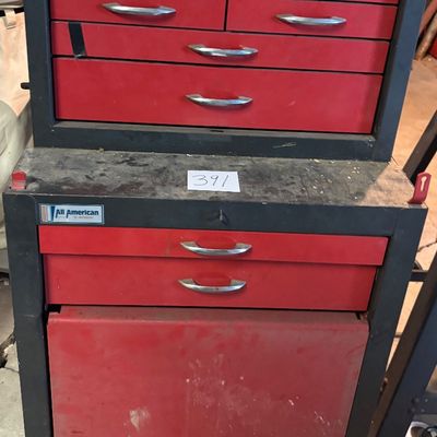 All American By Waterloo Metal Tool Chest On Wheels