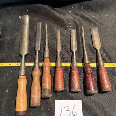 Vintage Wood Chisel Tool Assorted Brands