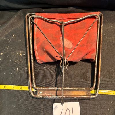 Vintage Retro Portable Folding Camping Fishing Stool Seat Red
