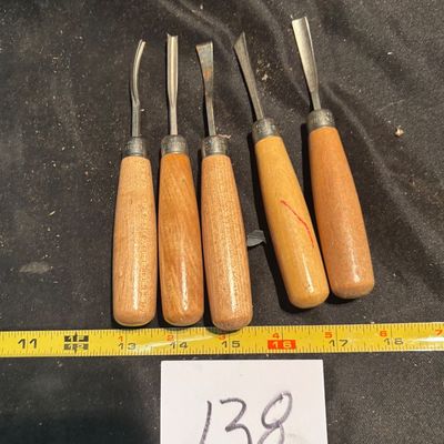 5 Wood Carving Chisels - Woodworking