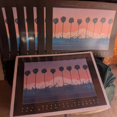 7 Original Exhibition Posters for an art show featuring work of American artist Michael E. Arth