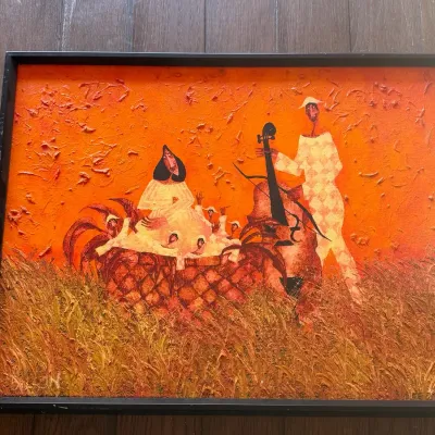 Textured Acrylic Painting Wall Art 