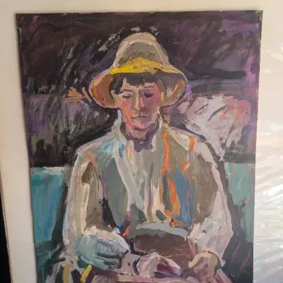 Original Painting On Hard Paper By Artist Geer Morton (1935-2021)
