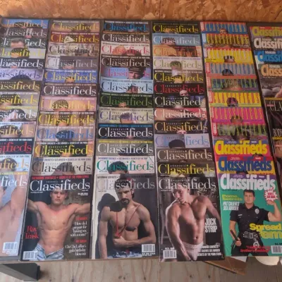 Large collection of vintage issues of Advocate Classifieds