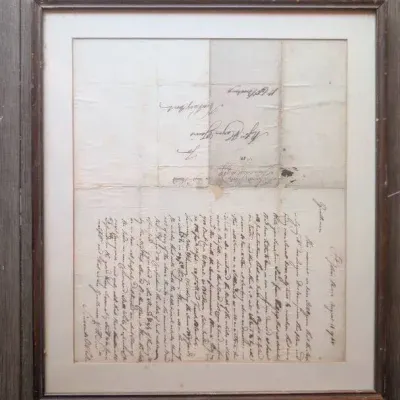 Framed, Handwritten Historical Document Dated August 10 1768 (8 years before America's Independence)