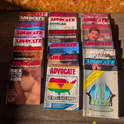 Collection Of Vintage Issues of The Advocate Magazine