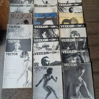 Collection of Vector Magazines. Published by the Society for Individual Rights In 1960s & 70s