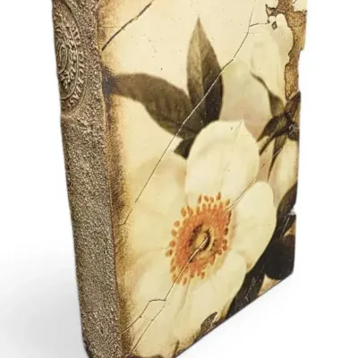 Sid Dickens "Wild Rose" Handmade Memory Block Tile #T-114