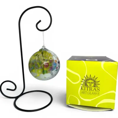 Kitras Handmade Art Glass Hanging Ornament; “Tree of Enchantment”