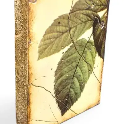 Sid Dickens "Green Leaf" Handmade Memory Block Tile #T-111