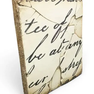 Sid Dickens "Script" Handmade Memory Block Tile #T-18